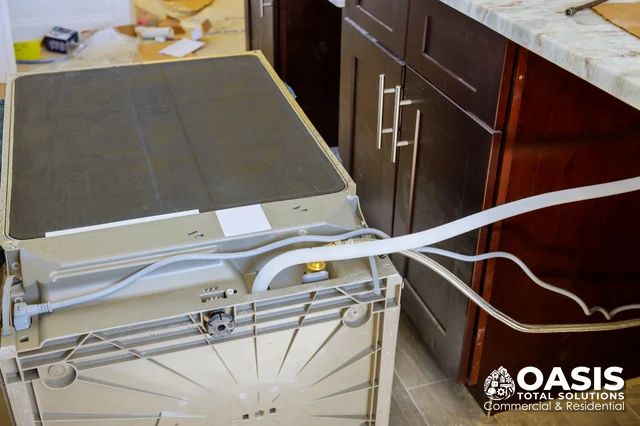 Dishwasher lines and power ready for install