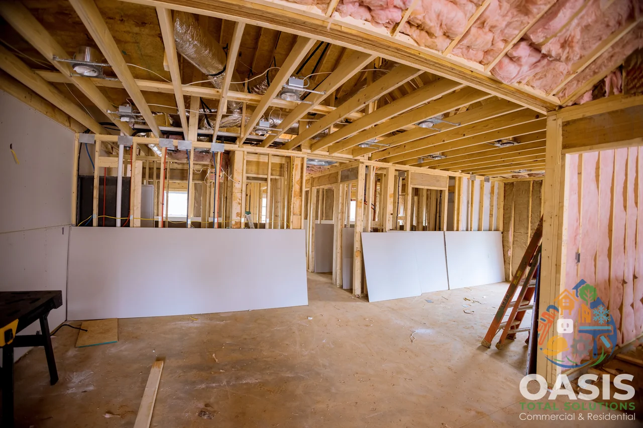 Drywall and framing work by Oasis Total Solutions