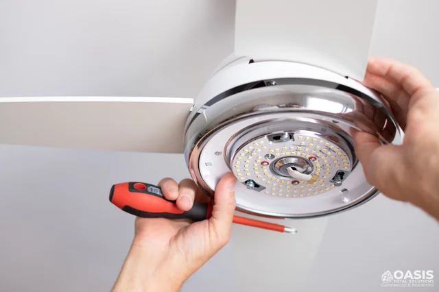 Ceiling fan LED module installation
