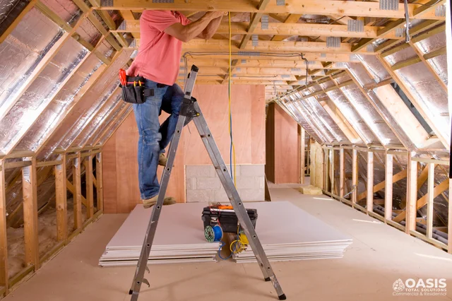 Pulling cable in insulated attic