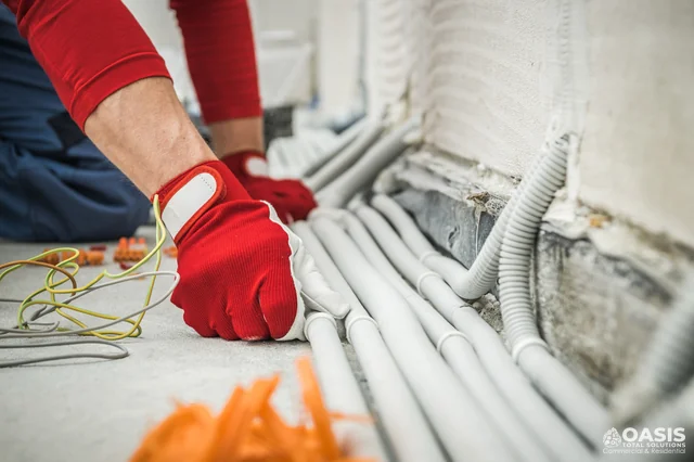 Laying conduits and low-voltage lines