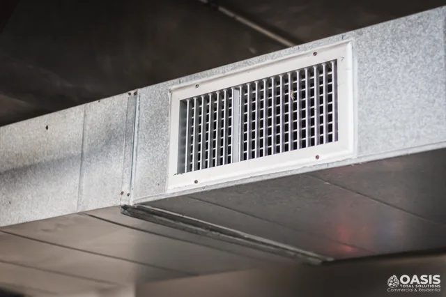 Galvanized duct with supply air grille