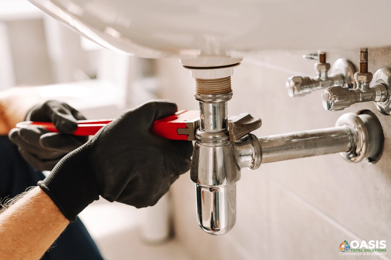 Commercial plumbing repair work